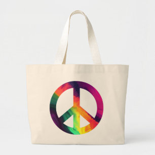 Bolso De Tela Gigante Signo de paz hippy Tote Bag