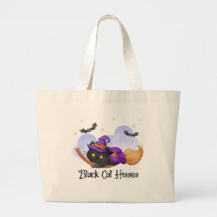 Bolso De Tela Gigante Silbidos de gato negro