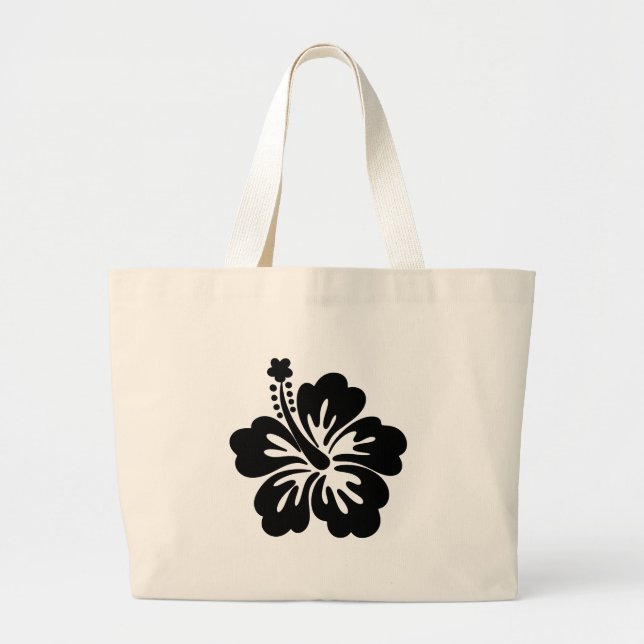 Bolso De Tela Gigante Silhouette hibiscus (Frente)
