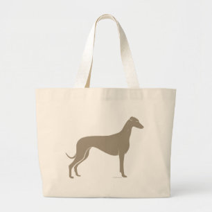 Bolso De Tela Gigante Silueta clásica del galgo