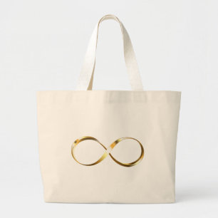 Bolso De Tela Gigante Símbolo de infinito dorado