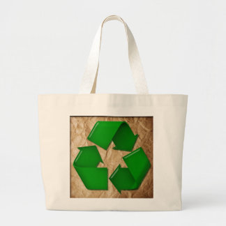 Bolso De Tela Gigante Símbolo de papel y reciclado en bruto