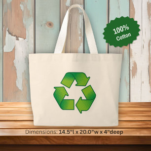 Bolso De Tela Gigante Símbolo de reciclaje