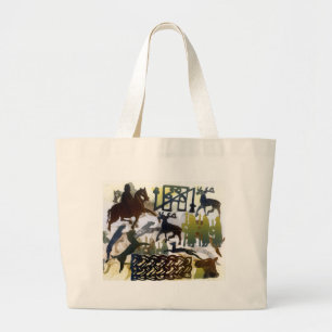 Bolso De Tela Gigante Símbolos y cordón pictos
