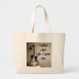 Bolso De Tela Gigante Sin vida de la música b plano