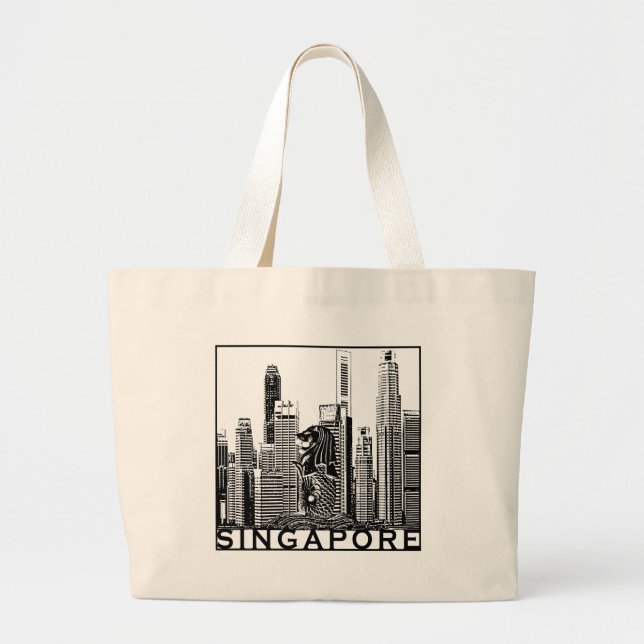 Bolso De Tela Gigante Singapur (Frente)