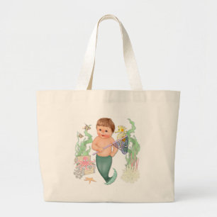 Bolso De Tela Gigante Sirena pequeña - Niño