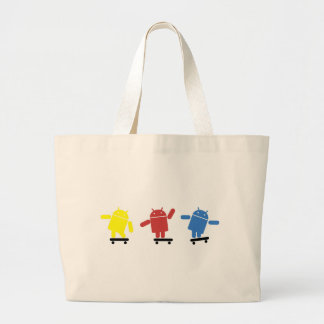 Bolso De Tela Gigante Skater androide coloreado multi
