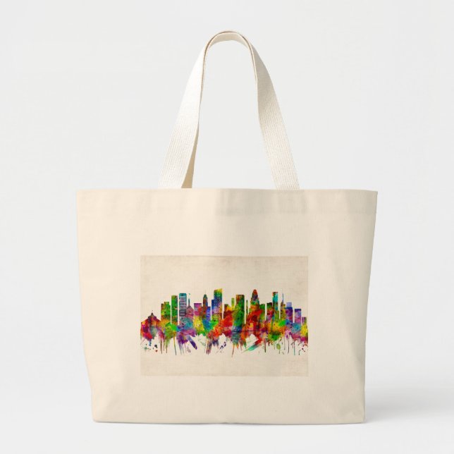 Bolso De Tela Gigante Skyline Baltimore Maryland (Frente)