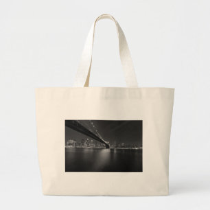 Bolso De Tela Gigante Skyline Black White New York