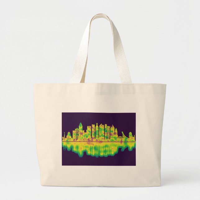 Bolso De Tela Gigante Skyline de Montreal Canadá (Frente)