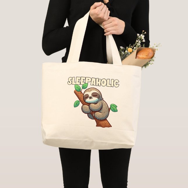 Bolso De Tela Gigante Sleepaholic - Amantes del sueño - Locura durmiente (Anverso (producto))