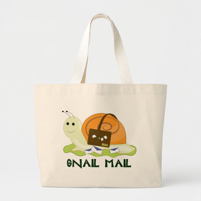 Bolso De Tela Gigante Snail mail (Frente)
