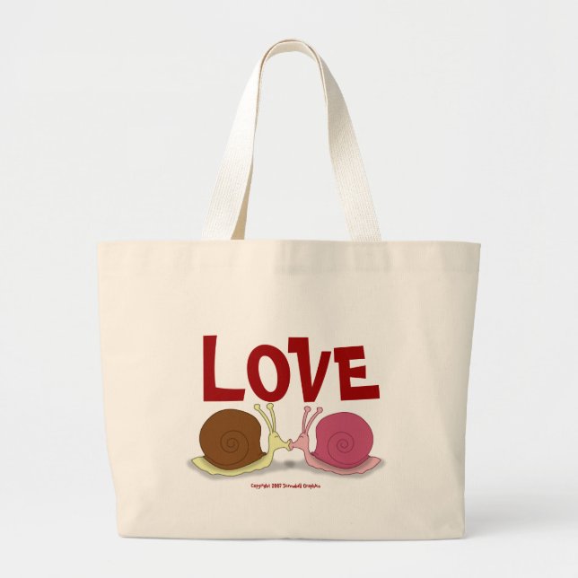 Bolso De Tela Gigante Snails in Love Bag (Frente)