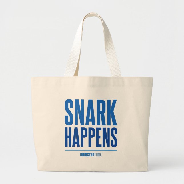 Bolso De Tela Gigante Snark sucede - las letras azules (Frente)