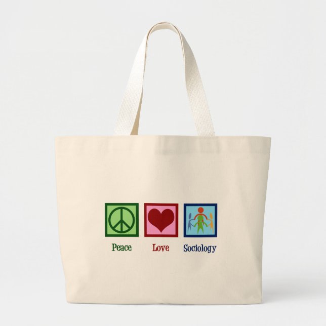Bolso De Tela Gigante Sociólogo Profesor de Sociología de Paz Amor (Frente)