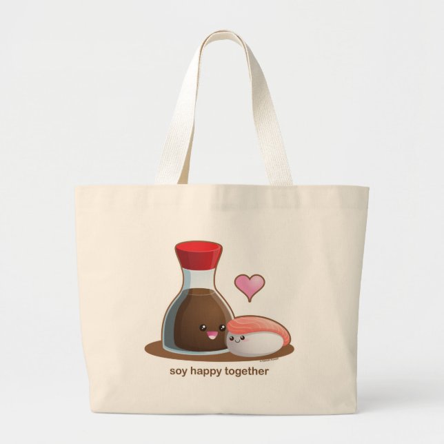 Bolso De Tela Gigante Soja feliz (Frente)