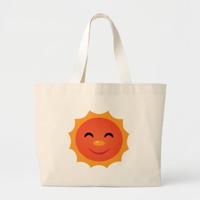Bolso De Tela Gigante Sol feliz (Frente)