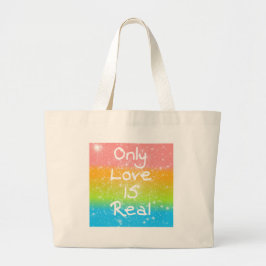 Bolso De Tela Gigante Sólo el amor es real