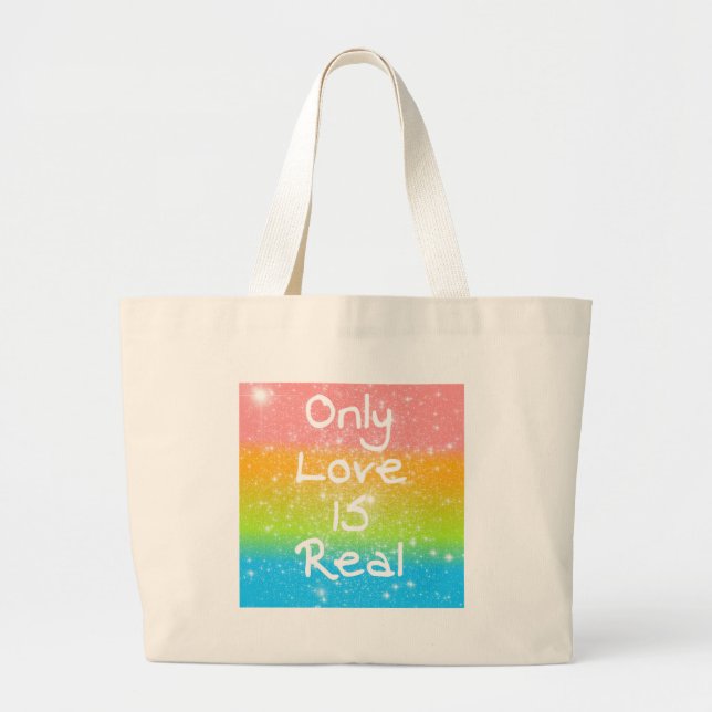 Bolso De Tela Gigante Sólo el amor es real (Frente)