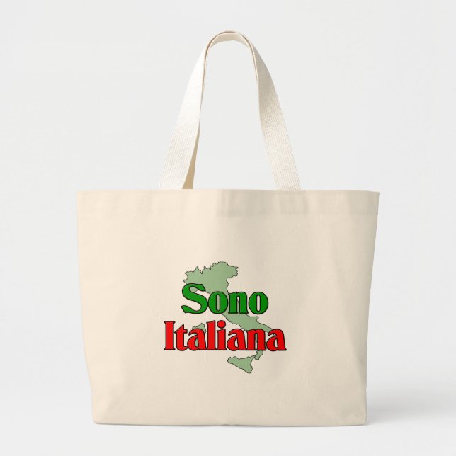 Bolso De Tela Gigante Sono Italiana (Frente)