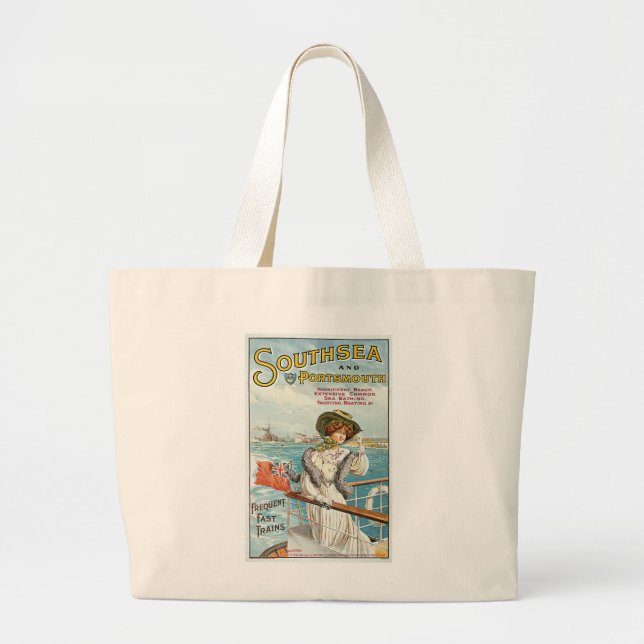 Bolso De Tela Gigante Southsea y Portsmouth (Frente)