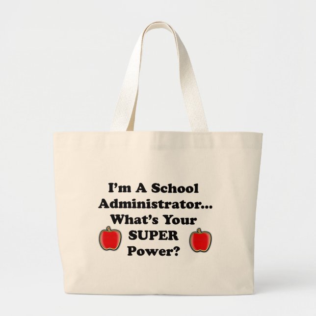 Bolso De Tela Gigante Soy administrador de escuela (Frente)