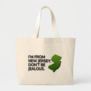 Bolso De Tela Gigante Soy de New Jersey. No sea celoso