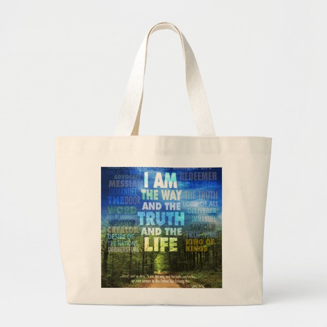 Bolso De Tela Gigante Soy el camino, la verdad y la vida - John 14: (Frente)