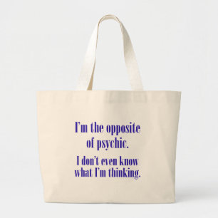 Bolso De Tela Gigante Soy el contrario de psíquico