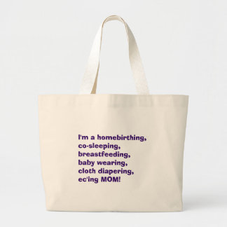 Bolso De Tela Gigante Soy el homebirthing, co-durmiendo, amamantando,…