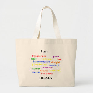 Bolso De Tela Gigante Soy Humano