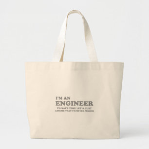 Bolso De Tela Gigante Soy ingeniero