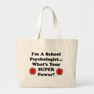 Bolso De Tela Gigante Soy psicólogo de la escuela