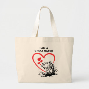 Bolso De Tela Gigante SOY UNA GRAN CAPTURA DE AMOR Pescando