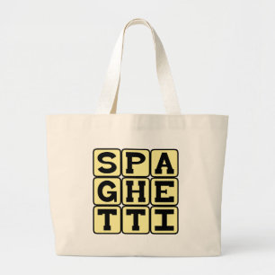 Bolso De Tela Gigante Spaghetti, amigo de la pasta del fútbol