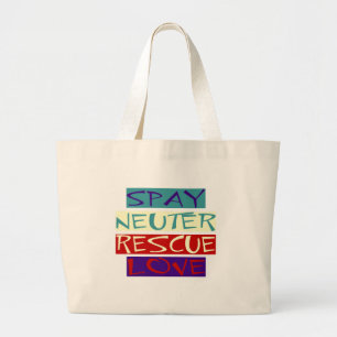 Bolso De Tela Gigante Spay el amor neutral del rescate