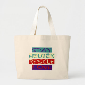 Bolso De Tela Gigante Spay el amor neutral del rescate