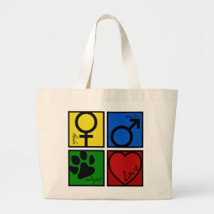 Bolso De Tela Gigante Spay-Neuter-Adopt-Love