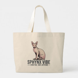 Bolso De Tela Gigante Sphynx Cat Vibe Under Sunlight Art