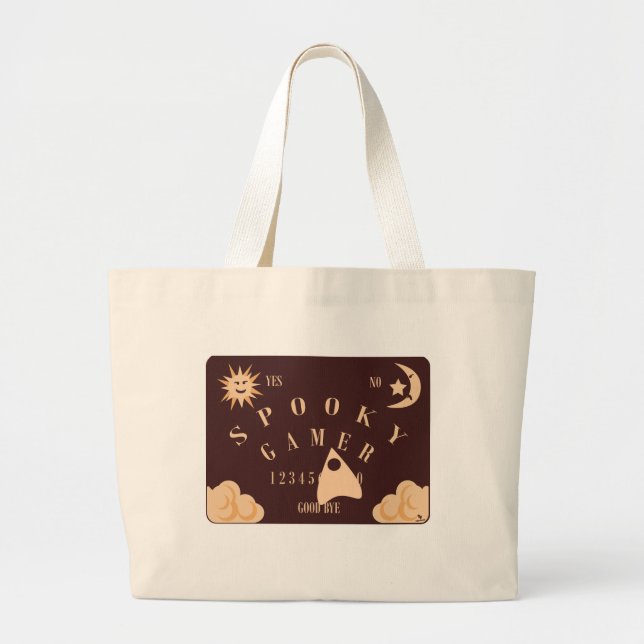 Bolso De Tela Gigante Spooky Gamer Fun Boardgame Slogan (Frente)