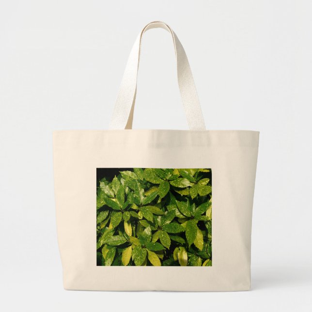 Bolso De Tela Gigante Sporel Laurel, Aucuba Japonica (Frente)