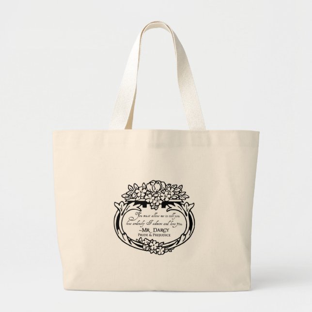 Bolso De Tela Gigante Sr. Darcy Loves y admira (Frente)