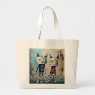 Bolso De Tela Gigante Sr. Meowington y Sra. Purrfection