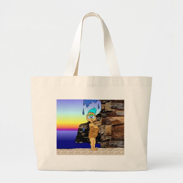 Bolso De Tela Gigante Srta. abril (Frente)