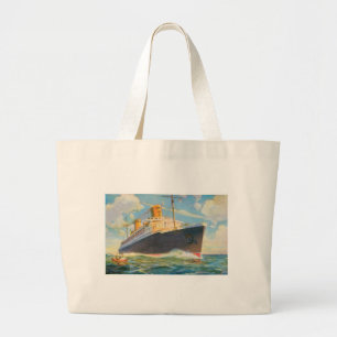 Bolso De Tela Gigante SS Bremen en el mar