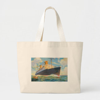 Bolso De Tela Gigante SS Bremen en el mar