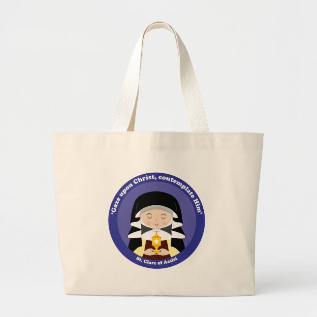 Bolso De Tela Gigante St. Clare de Assisi (Frente)