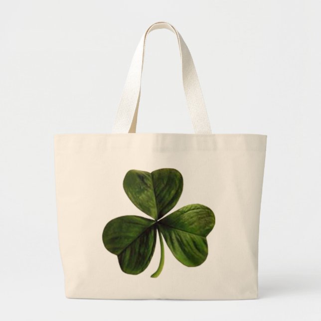 Bolso De Tela Gigante St. Patrick's Three Leaf Clover (Frente)