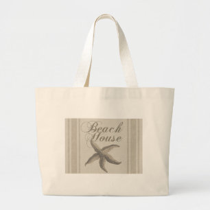 Bolso De Tela Gigante Starfish Beach House Seashore Coastre
